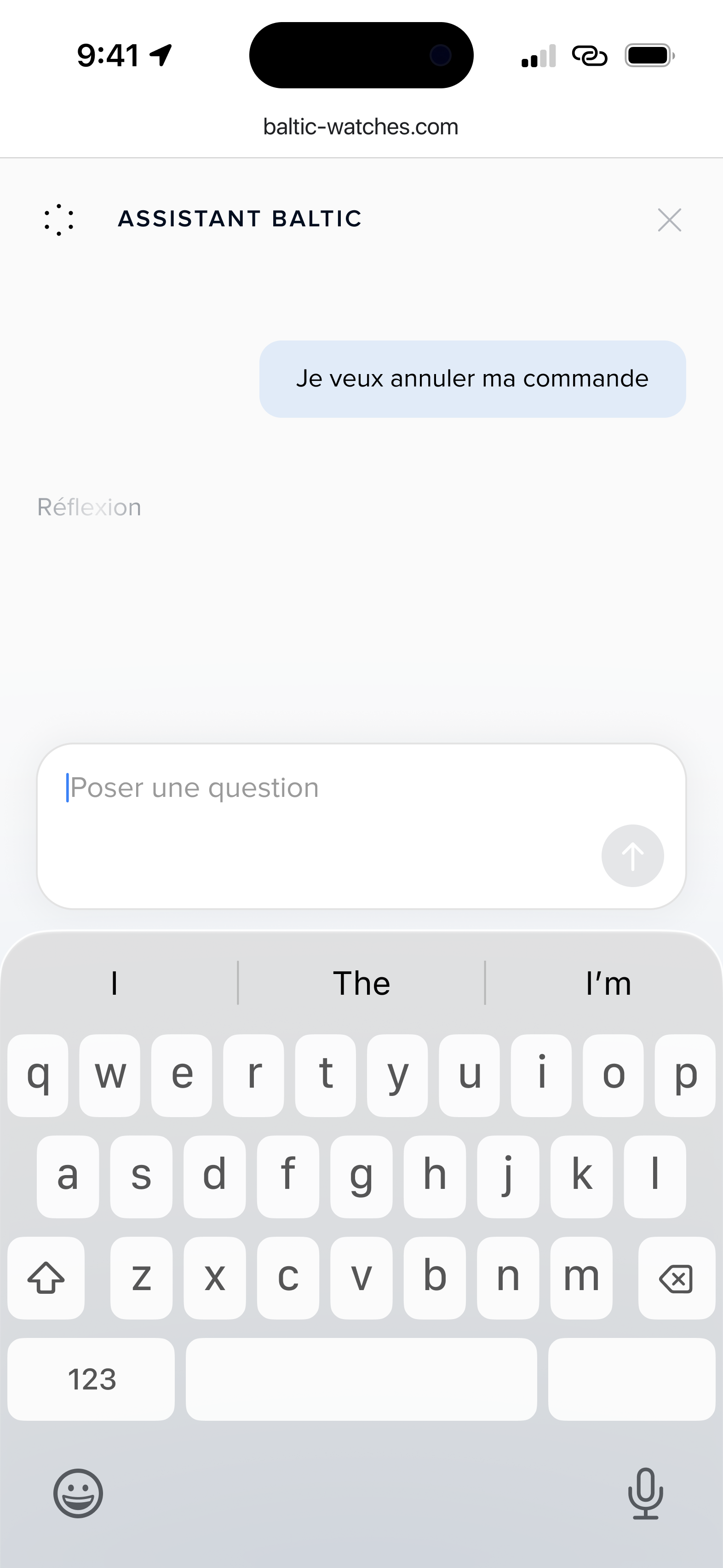 Baltic AI chatbot interface